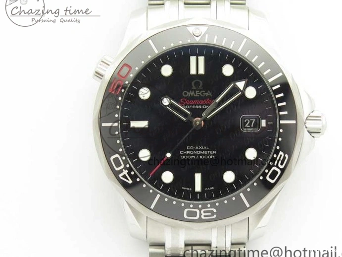 0424 Seamaster 300M Chronometer SS “007” Limited Edition OMF 1:1 Best Edition on SS Bracelet A2824 (Black Balance Wheel) V Seasonal 7952